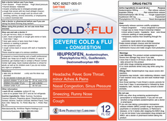 Multi-action Cold Flu Syrup For Severe Cough Cold Flu Decongestant with Ibuprofen 250mg with Acetaminophen 500mg