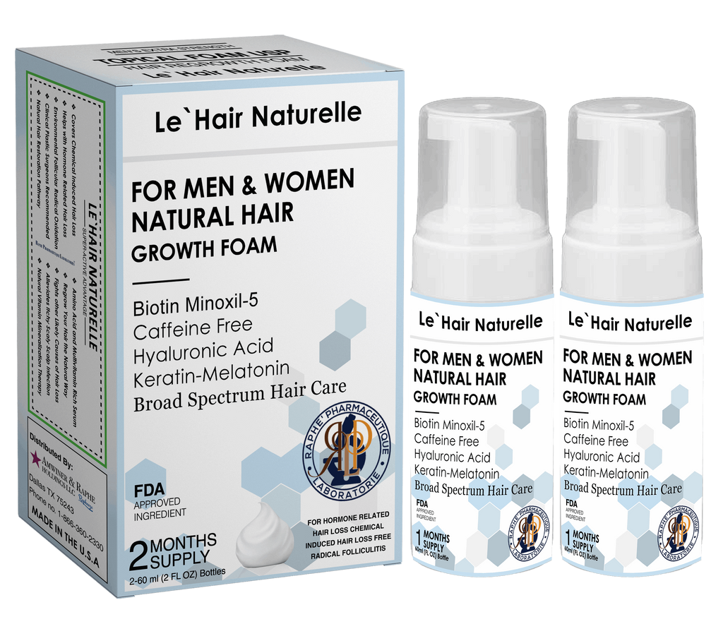 Severe Hair Restoration Foam5% Minoxidil For Men & Women 2 Packs 4-Months Supply