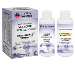 Natural Hair Loss Treatment For Men with 5% Minoxidil S.EQUOL Caffeine Vitamin E and Ketoconazole 15000 Packs