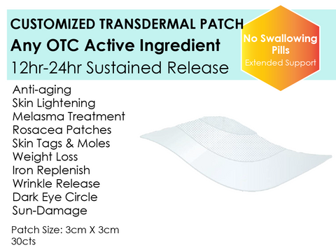 Customized Transdermal OTC Patches 24hrs Smart Control Release Technology