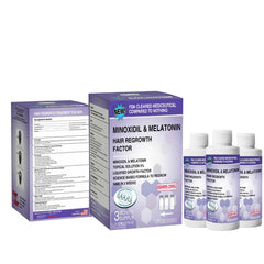 A 3 month Supply Kit of Minoxidil-5% & Melatonin With Hair Regrowth Factor For Mens Hair Loss