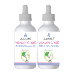 Concentrate of Kojic Acid Body Wash Scrub 16oz Plus 2- 60ml Vitamin C-40 Serum
