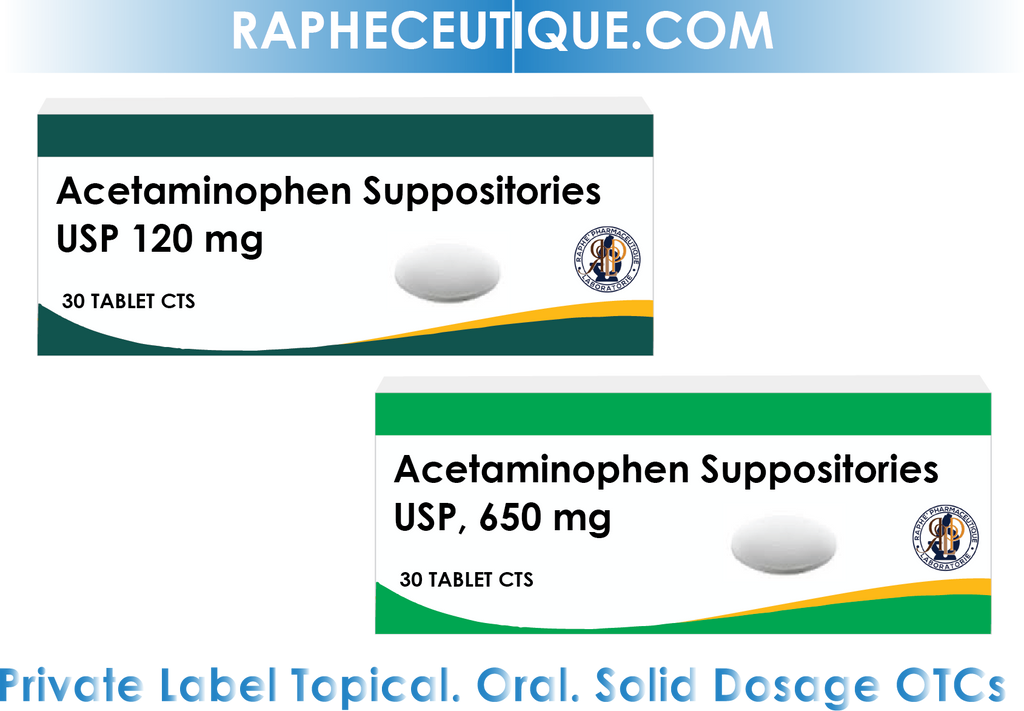 Acetaminophen 120mg Suppositories Private Label Manufaturer and Other Topical OTC Creams